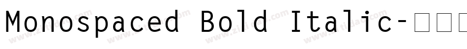 Monospaced Bold Italic字体转换